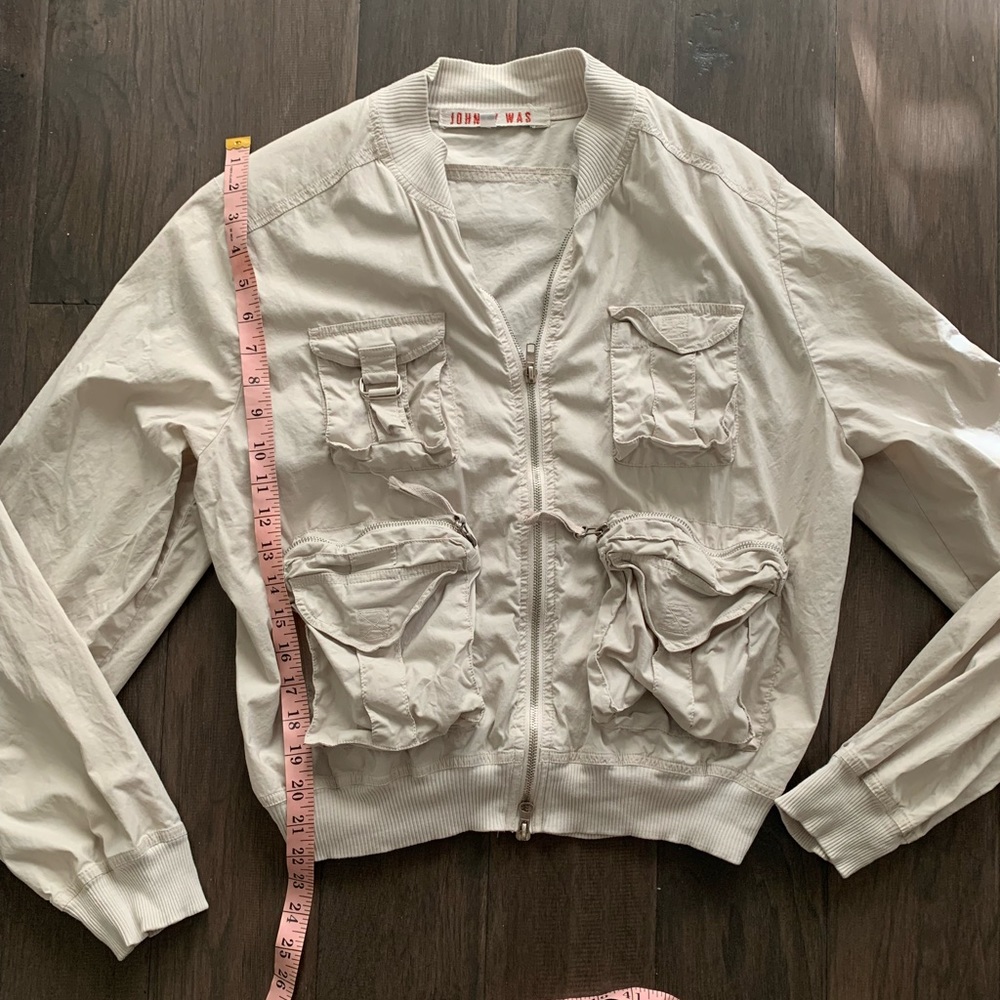 Beige Johnny Was bomber jacket